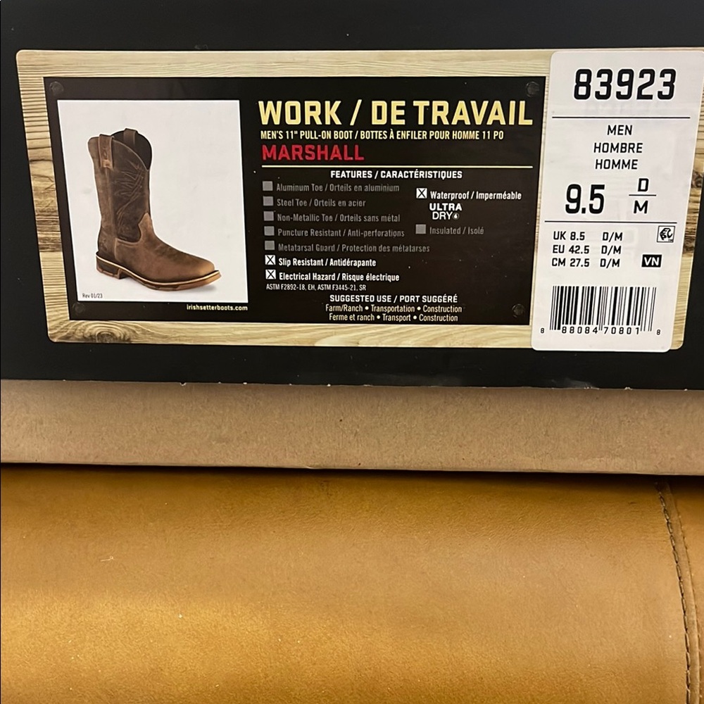 Red Wing Shoes Irish Setter Box in Black and Tan - Picture 8 of 8